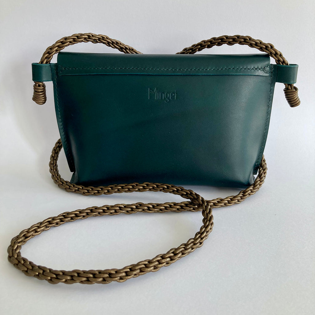 Mini sac Oyat vert sapin, dos