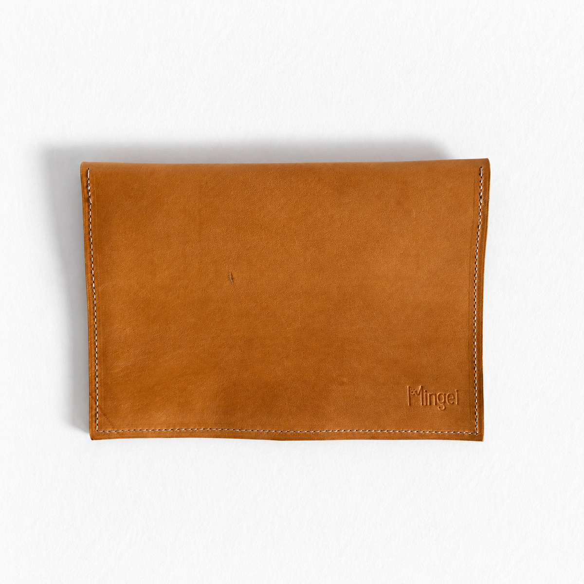 Pochette Sable en cuir argent, face pailletée, vue de dos