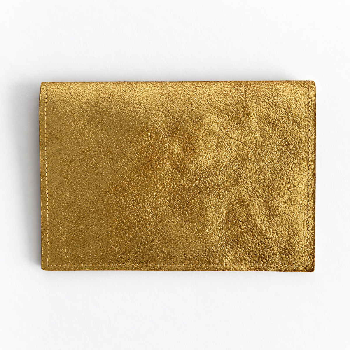 Pochette Sable en cuir or, dos pailleté, vue de dos